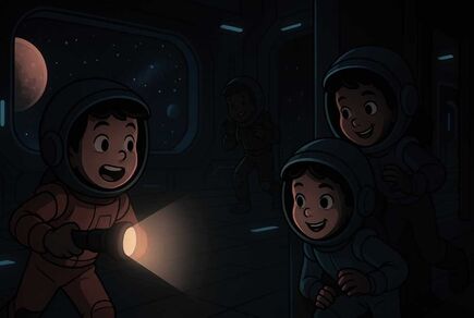 Фото квест комнаты Космические прятки в темноте в городе Киев